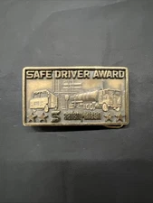 HTF VINTAGE SAFETY KLEEN SAFE DRIVER AWARD SERVICE BELT BUCKLE -A10
