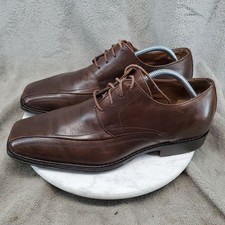 Johnston Murphy Shoes Mens Size 9 Brown Leather Bicycle Square Toe Oxford