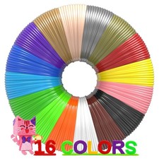 3D Pen Filament PLA 1.75mm 160ft 16 Colors Refills Compatible MYNT3D SCRIB3D