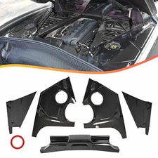 ALLTIMES For Corvette C8 Coupe 2020-Up Carbon Black Engine Bay Trim Panel Cover