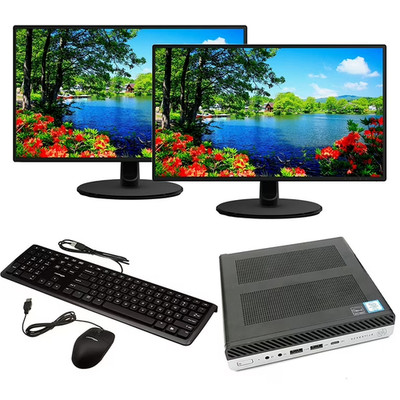 HP Mini Tiny Micro Desktop PC i7 up to 32GB RAM 1TB SSD 24'' Monitors Win11