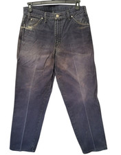 Vintage Dickies Denim Carpenter Pants 33x32 Skater Distressed Jeans Black Y2K