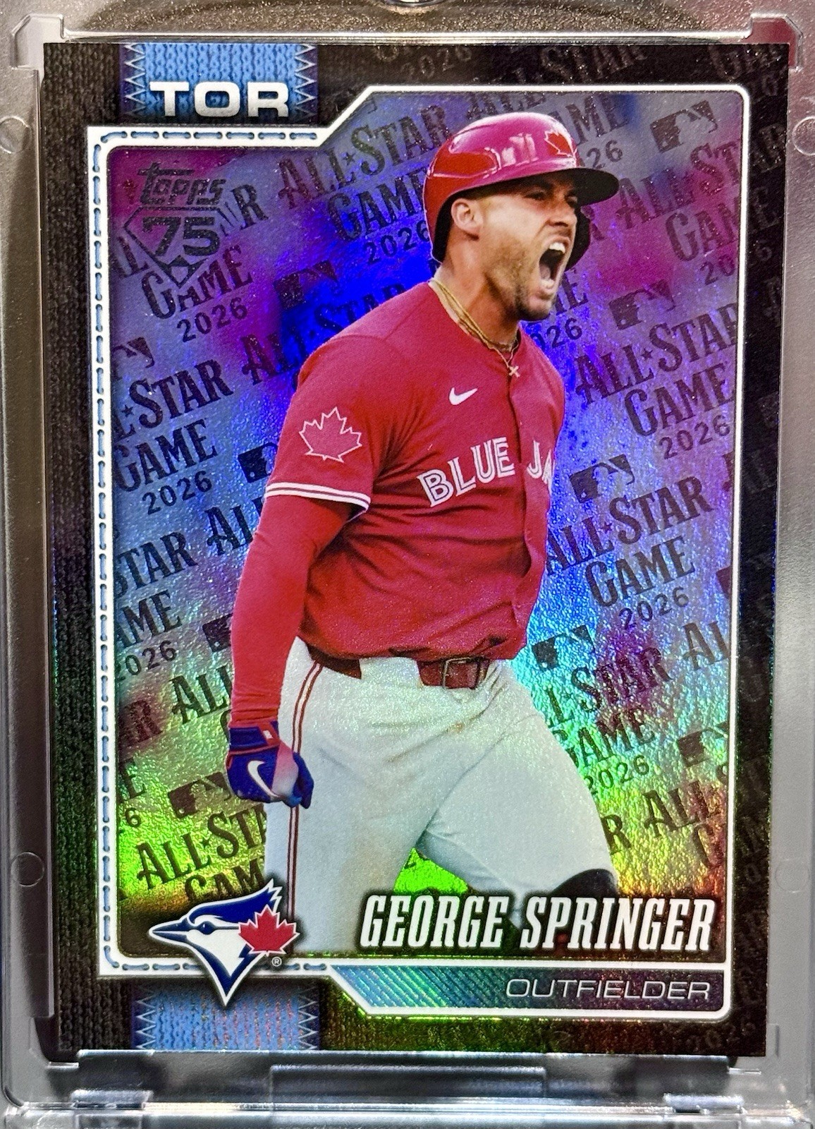 2026 Topps Series 2 George Springer Black All Star Game Refractor /10 Bookend