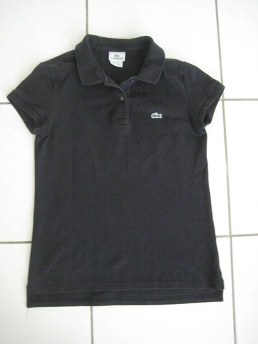 Lacoste Womens Black Cotton Blend Short Sleeve Collared Polo Shirt Size 40 - Picture 6 of 6