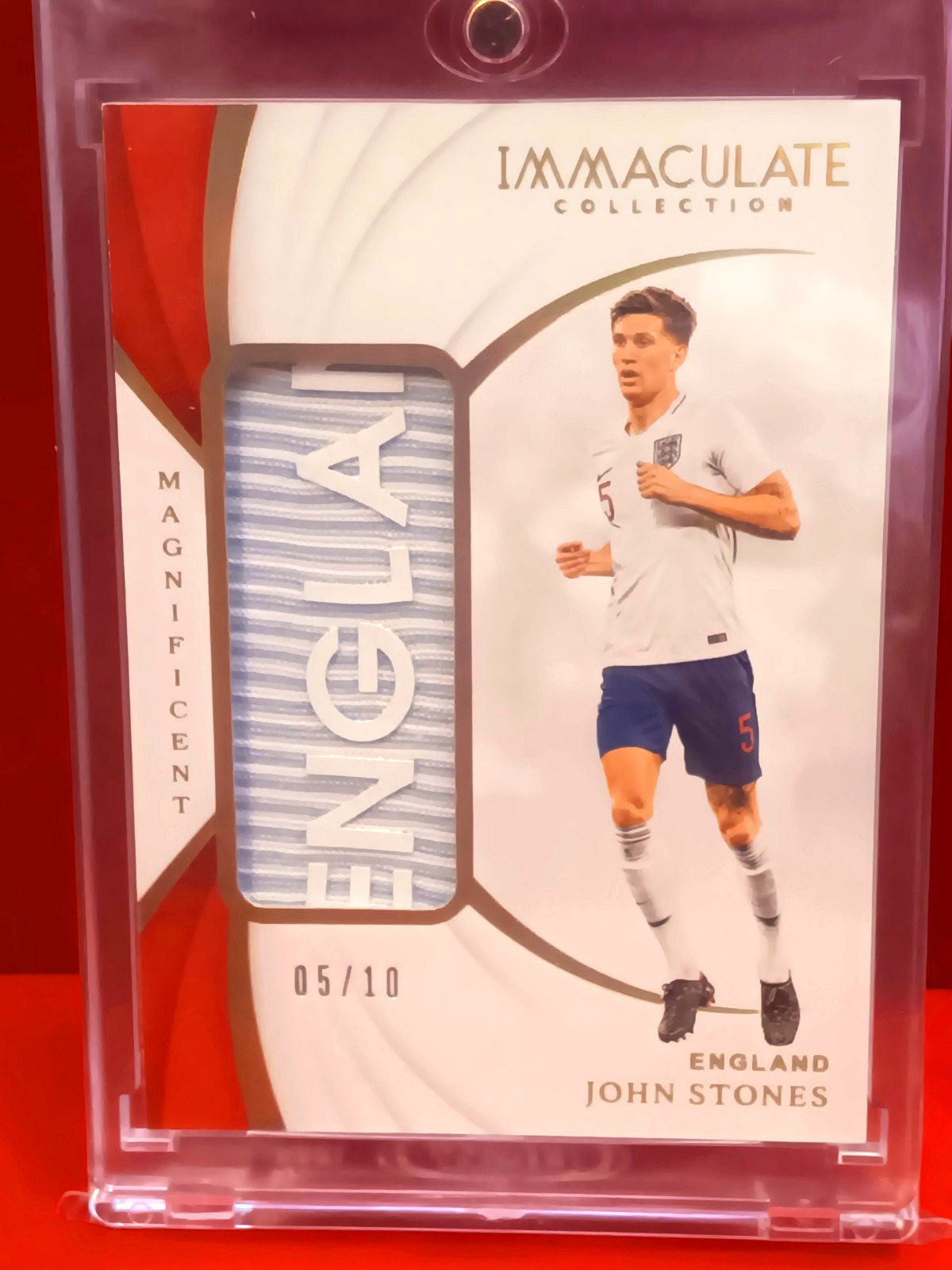 John Stones 2018-19 Panini Immaculate Magnificent Materials # 05/10 England