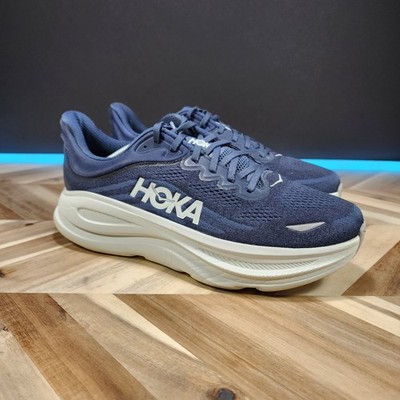 Hoka One One Bondi 9 1162011-VYN Athletic Sneaker Mens 12 D Blue Knit Running