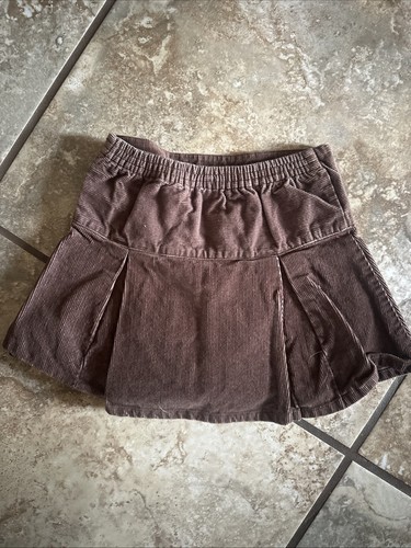 Gymboree EUC Girls Brown Floral Corduroy Skirt/skort Sz 5 - Picture 3 of 5