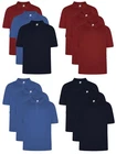 3 Pack Men's Big Size Classic Polo Shirts Plus Size Plain Polo  3XL, 4XL, 5XL