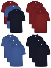 3 Pack Men's Big Size Classic Polo Shirts Plus Size Plain Polo  3XL, 4XL, 5XL