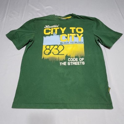 Eight 732 Hustlin City to City T-Shirt Mens XL Green Streetwear Young Jeezy 8732