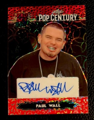 2023 Leaf Pop Century Paul Wall Pro Set Rap Auto Red Kaleidoscope 1/2!!