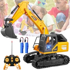 Remote Control Digger Excavator Toy RC Construction Truck Toys Kids RC Tractor