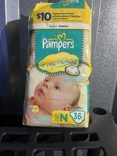 Vintage Pampers Swaddlers Diapers NOS 2011 Sealed