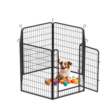 6-Panel Heavy Duty Metal Dog Playpen with Door   Large Outdoor Pet Exercise Pen