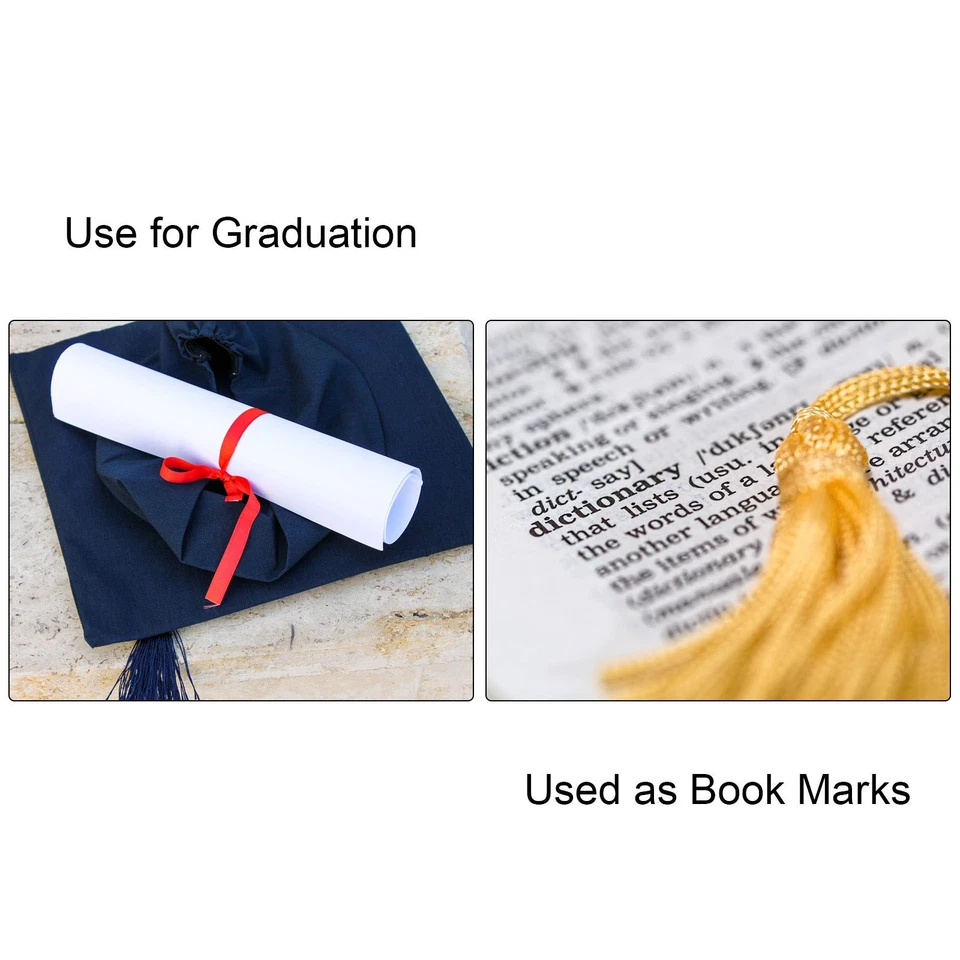 Signet Glandes 8Pcs 3.66" Soyeux Doux Mini Gland Boucles Artisanat Rouge - Photo 4/4