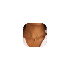 Gold Cross Necklace Jewelry for Women - Dainty 14k Gold Plated Tiny Small Bubble