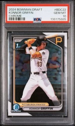 2024 Bowman Draft Chrome #BDC-22 Konnor Griffin PSA 10 1st Bowman 🔥🔥🔥