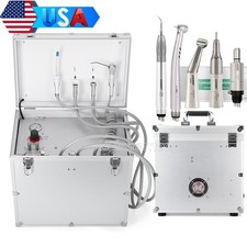 Portable Dental Mobile Delivery Unit System Air Compressor /Scaler /Handpiece 4H