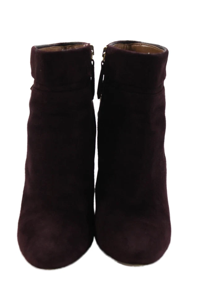 Botines Aquazzura Mujer Gamuza Eslabón de Cadena Moneda Púrpura Talla 39.5 9.5 Foto 2 de 4