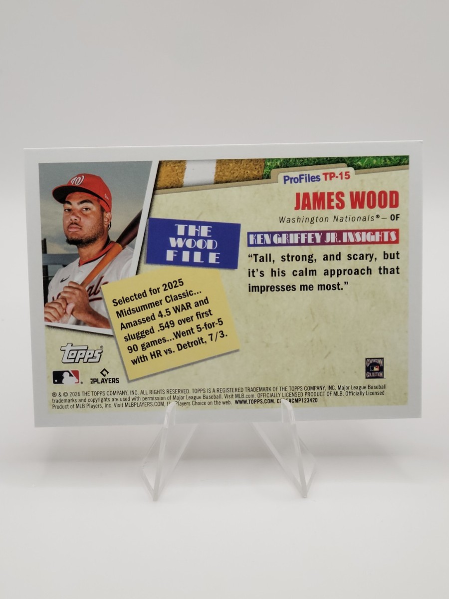 2026 Topps Series 1 Baseball James Wood Profiles By Ken Griffey Jr