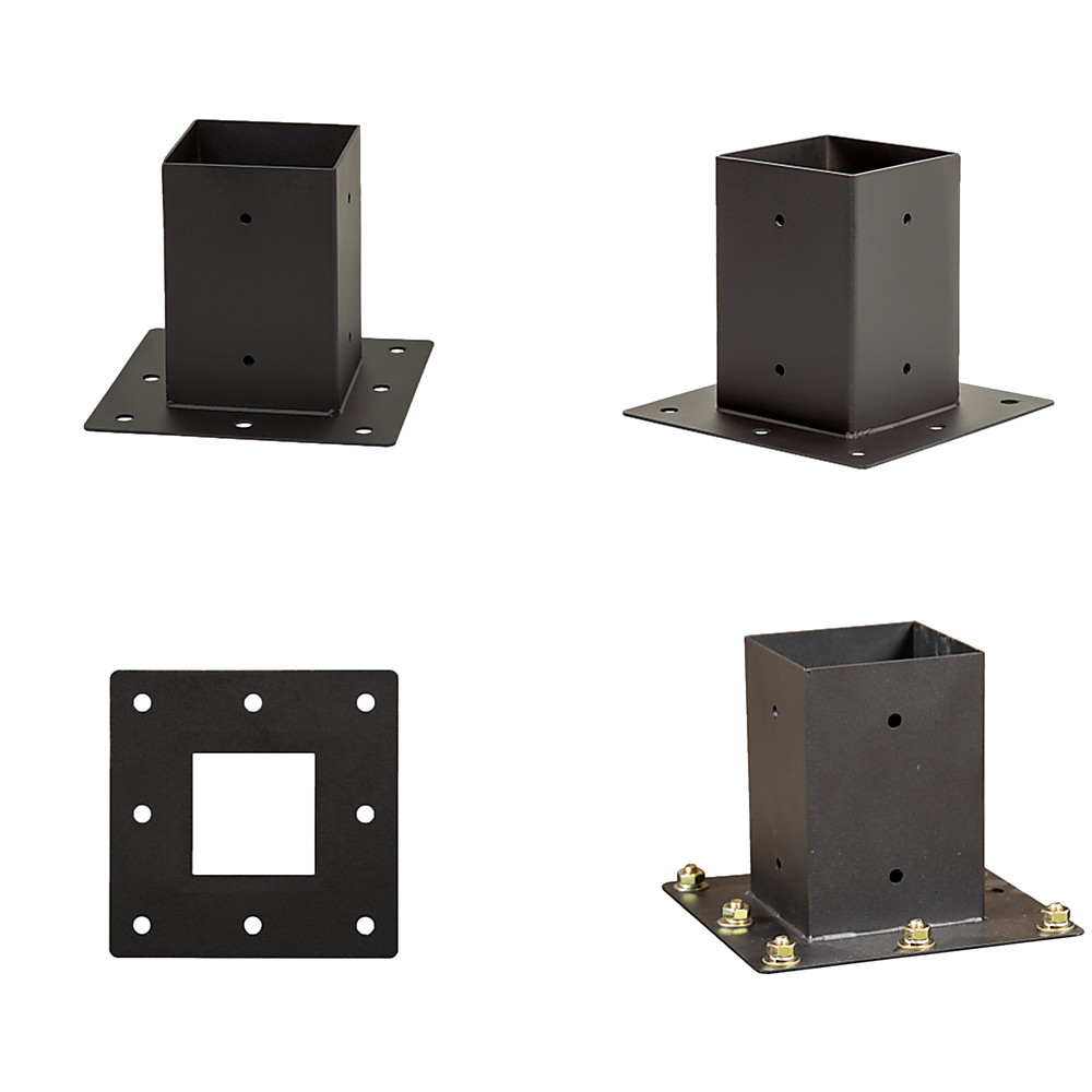 NNEDSZ Roof Pergola Gazebo Shed Matte Black Steel Brackets and Coffee Screens DI