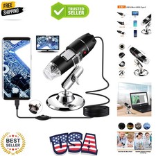 USB Microscope, Digital Handheld 40X-1000X Magnification Endoscope Mini Video...