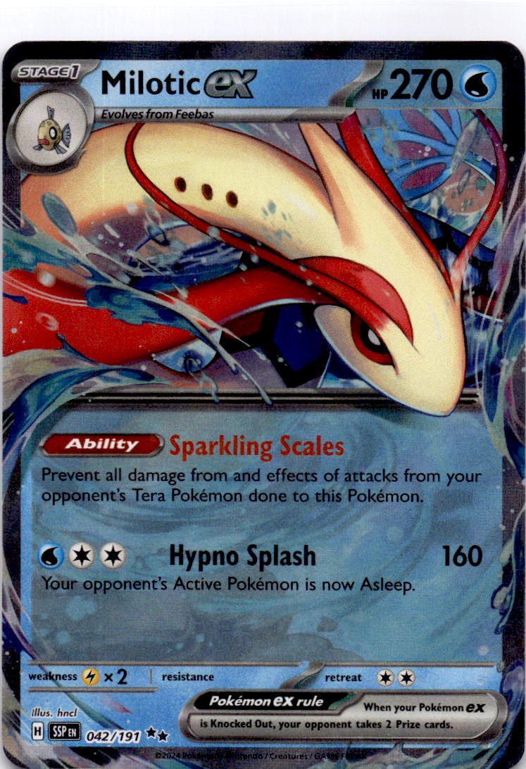 2024 Milotic ex - Double Rare SV08: Surging Sparks 042/191