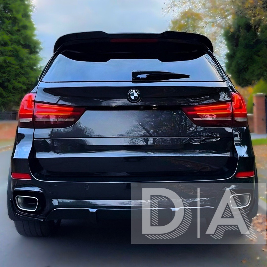 FOR BMW X5 F15 2013-2018 GLOSS BLACK REAR DIFFUSER LIP VALANCE BUMPER SIDE SPATS
