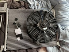 Electric Radiator Fan Mounting Kit Universal Cooling Fan Bracket Tie Strap Set