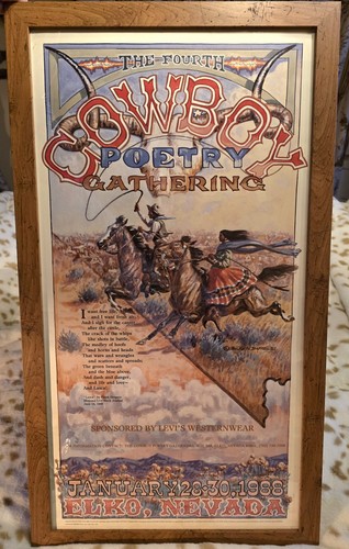 The Fourth Cowboy Poetry Gathering Poster Elko Nevada 1988