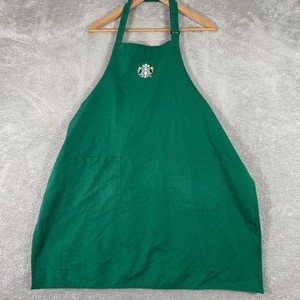 Starbucks Barista Apron Coffee Logo Green Tie Waist 2 Pocket Employee Uniform