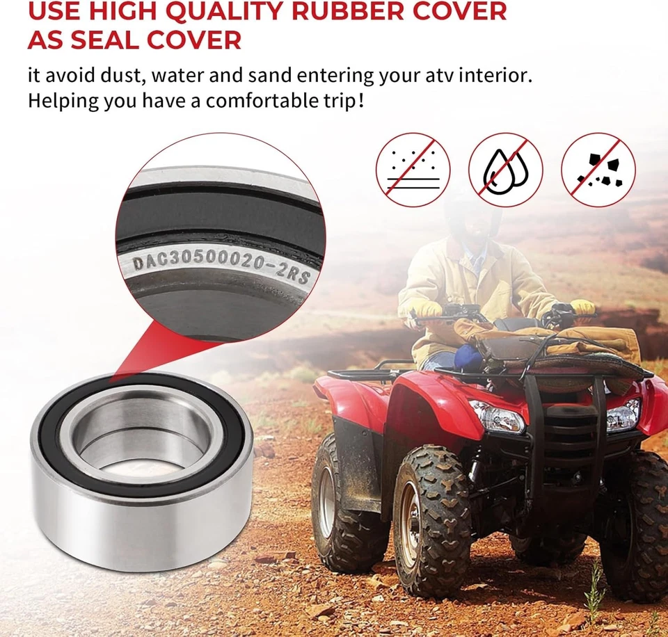 Sellos de cojinete de rueda delantera premium para Honda Fourtrax 300/350/400/420 4X4 Foto 3 de 4