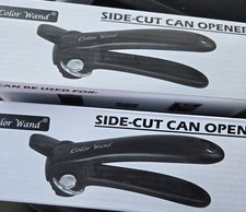 2 X Color Wand Side Cut Can Opener Manual Smooth Edge and Heavy Duty 2 Packs