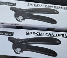 2 X Color Wand Side Cut Can Opener Manual Smooth Edge and Heavy Duty 2 Packs 
