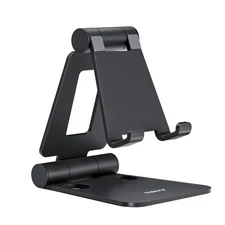 Dual Folding Cell Phone Stand Fully Adjustable Foldable Desktop Phone Holder ...