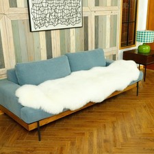 Genuine Sheepskin Rug New Zealand Luxury Lambskin Rug, Natural Fluffy Sheepsk...