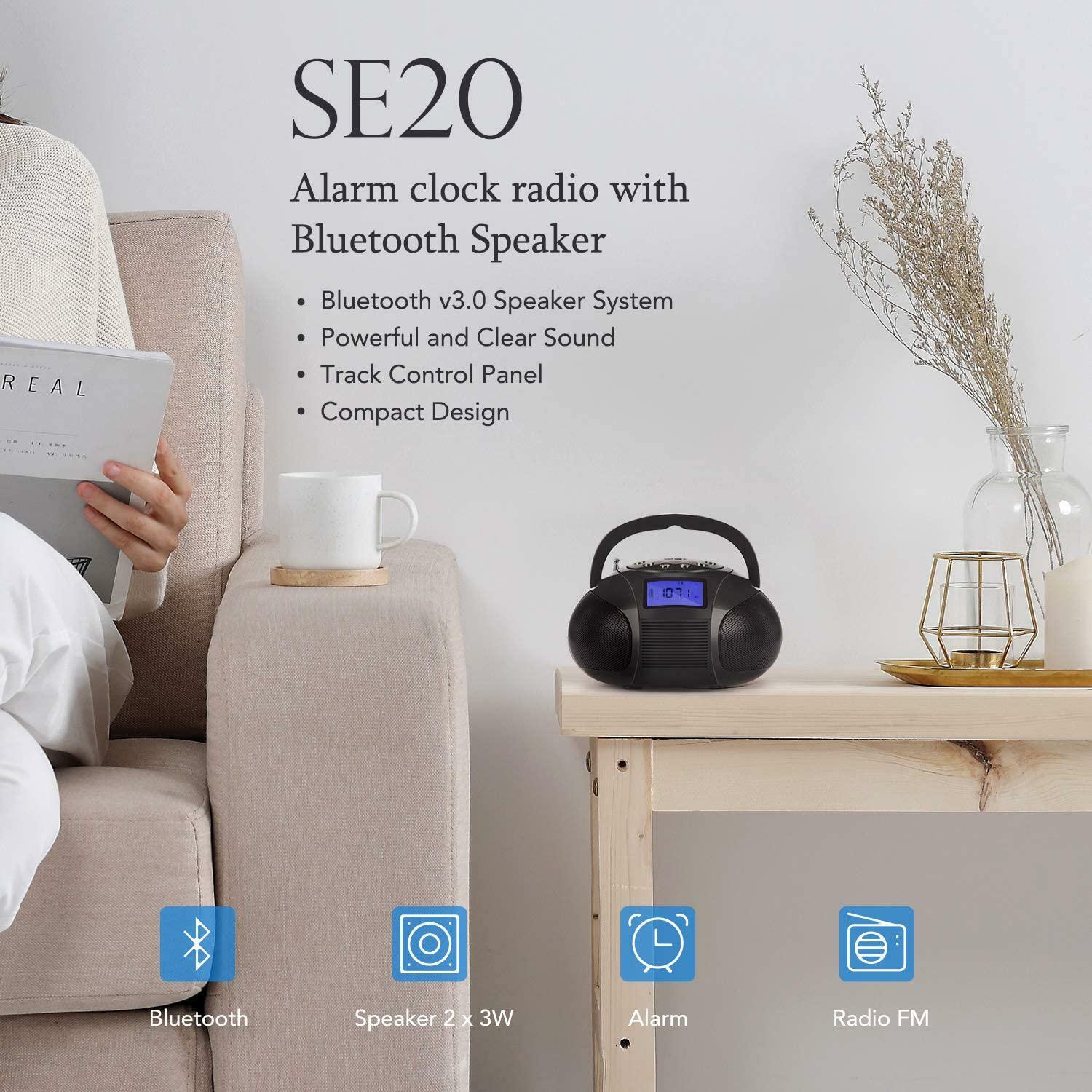august mini bluetooth stereo system