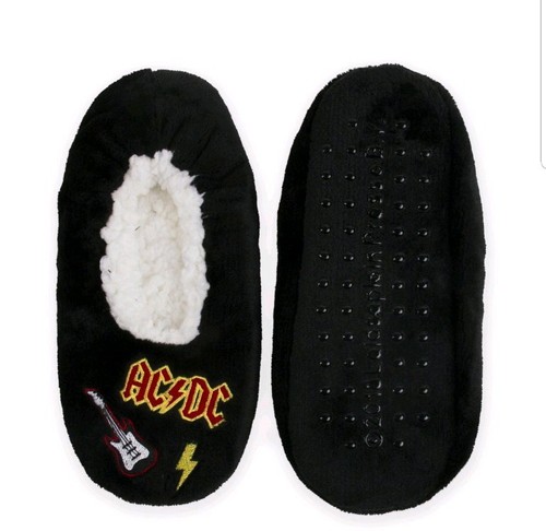 AC/DC Calzini Ciabatte Donna Fuzzy Babba con Pinze M/L 7,5 -9 Angus Young Scott - Foto 8 di 12