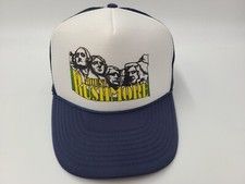 Vintage Mount Rushmore Mesh Trucker Snapback Hat Cap South Dakota Men White Blue