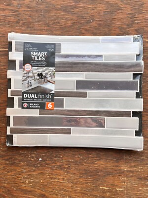 Smart Tiles Self-Adhesive Wall Tiles (Milano Argento)