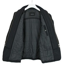 MASSIMO DUTTI Jacket Uomo GRANDE Full Zip Collo Alto Imbottito Black