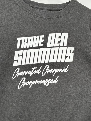 Brooklyn Nets Trade Ben Simmons Sweatshirt Sixers Men's 3XL - Picture 5 of 11