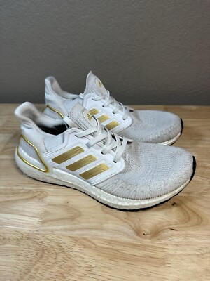 Adidas Ultra Boost 20 Gold Metallic EG0727 Recycled Primeblue Women's Size 7
