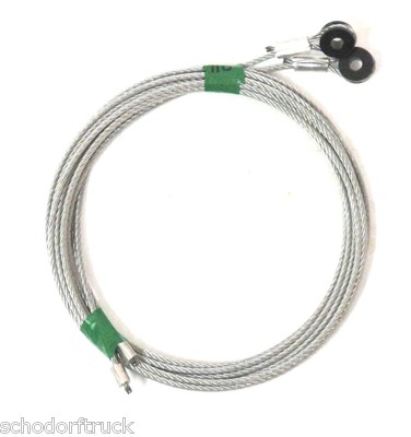 Todco Truck & Trailer Overhead Door Cables, 110'' with 1/4'' eye, pair