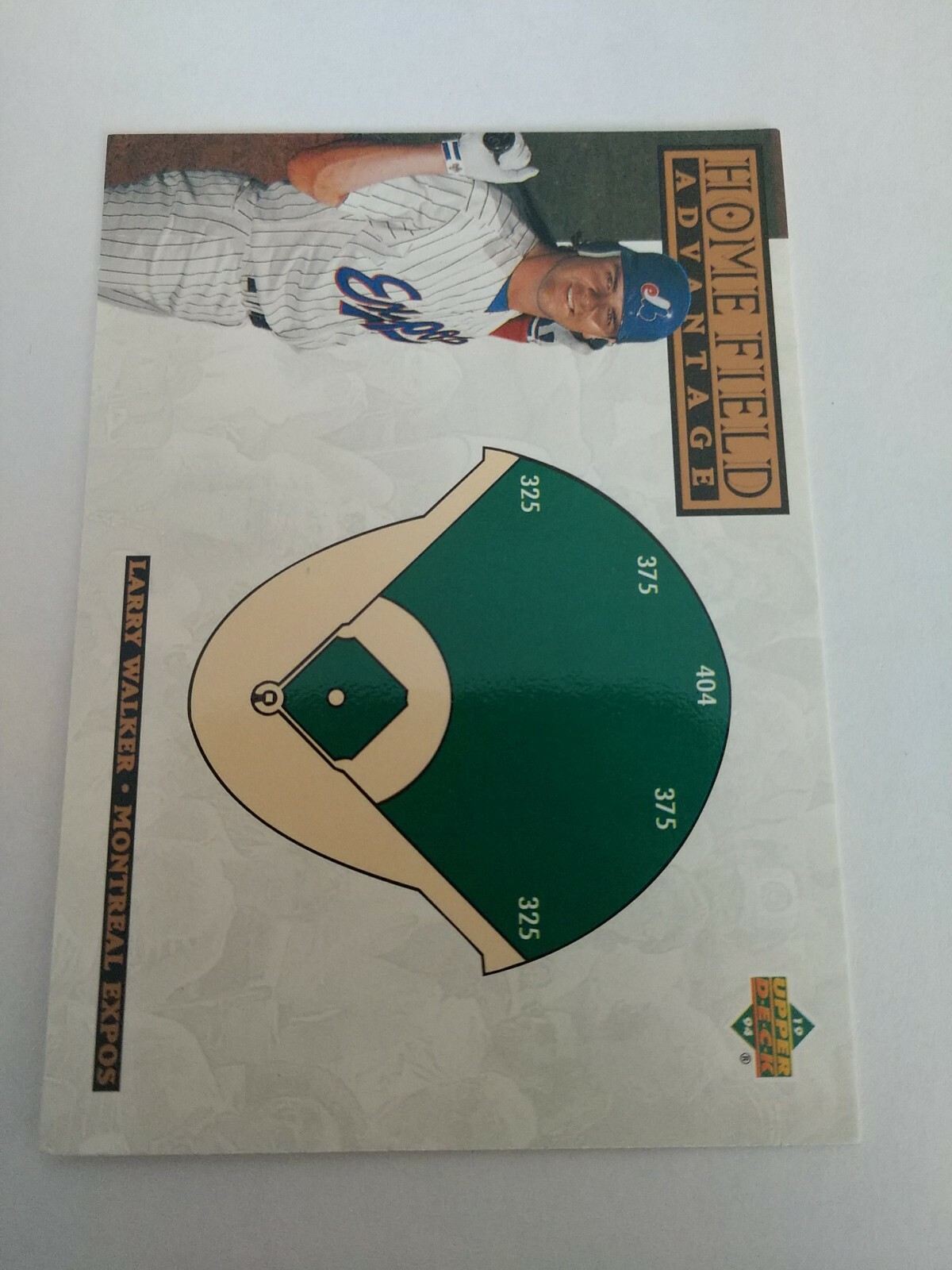 1994 Upper Deck Montreal Expos Baseball Card #274 Larry Walker HFA