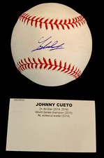 Johnny Cueto Autographed Signed Baseball MLB Fanatics & Steiner COA