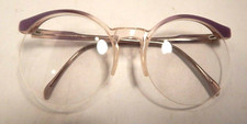 Vintage EYELAB 66 Lavender Pearl 73665 56/20 Eyeglass Frame New Old Stock
