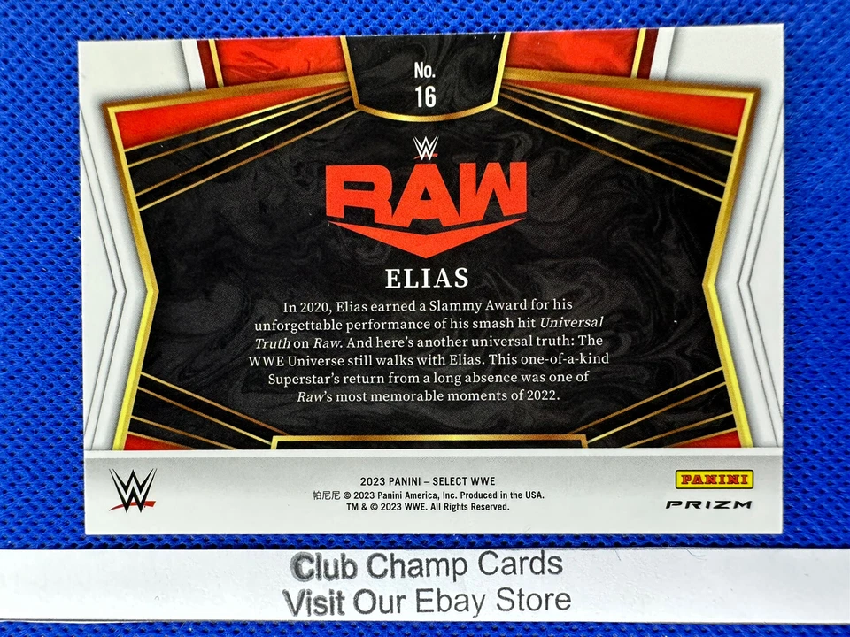 2023 #16 Elias Panini Select WWE RAW Snapshots Flash - Image 2 of 2