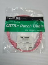 Black Box 3FT Cat5e RJ45 Network LAN Ethernet Patch Cable 100MHz 24AWG CCA Pink