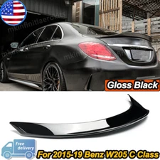 Rear Trunk Spoiler Wing PSM Style For 15-2021 Mercedes Benz W205 C63 Gloss Black